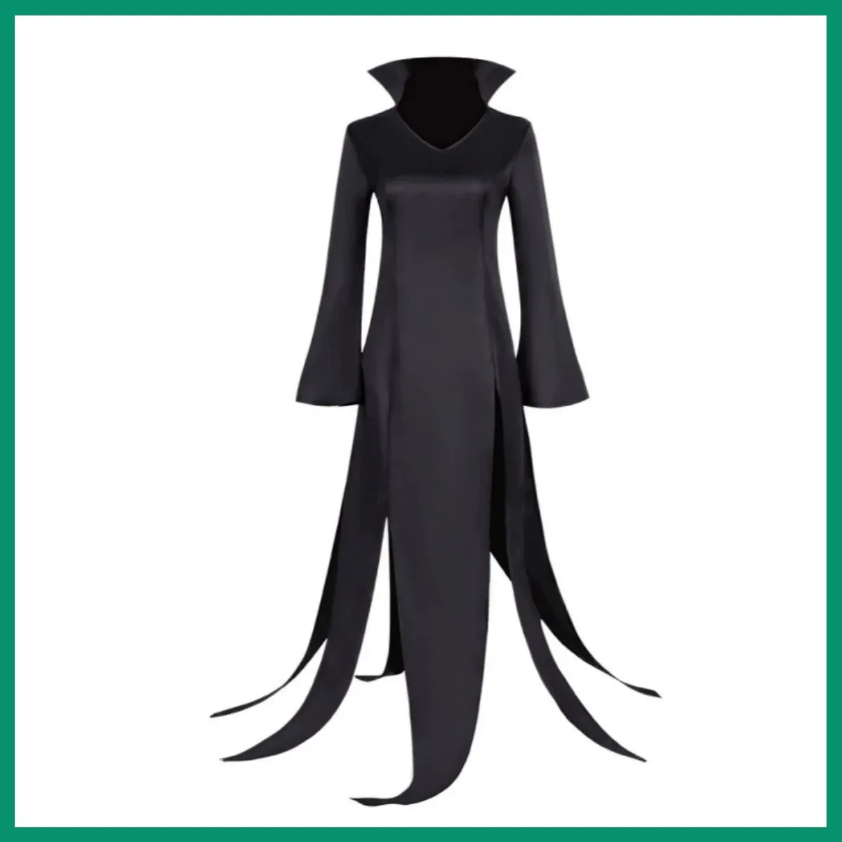 أنيمي واحد لكمة رجل تأثيري حلي سوداء طويلة الأكمام تنفيس فستان أخضر شعر مستعار الكبار امرأة كرنفال حفلة ملثمين الكرة فستان