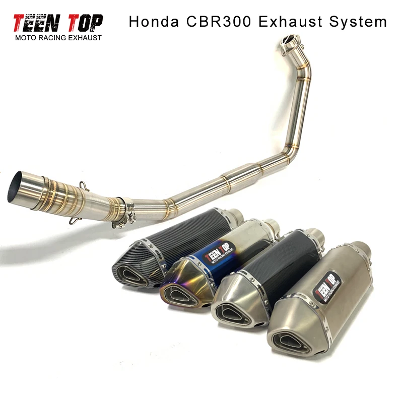 

Full Exhaust System For Honda CBR300 CBR 300 Escape Moto CBR300 Motorcycle Front Link Pipe AK Exhaust Muffler With DB Killer