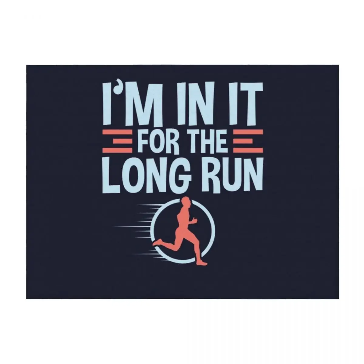 Runner Quotes Gifts - I'm In It For The Long Run Throw Blanket Designers Plaid on the sofa Loose Quilt Blankets
