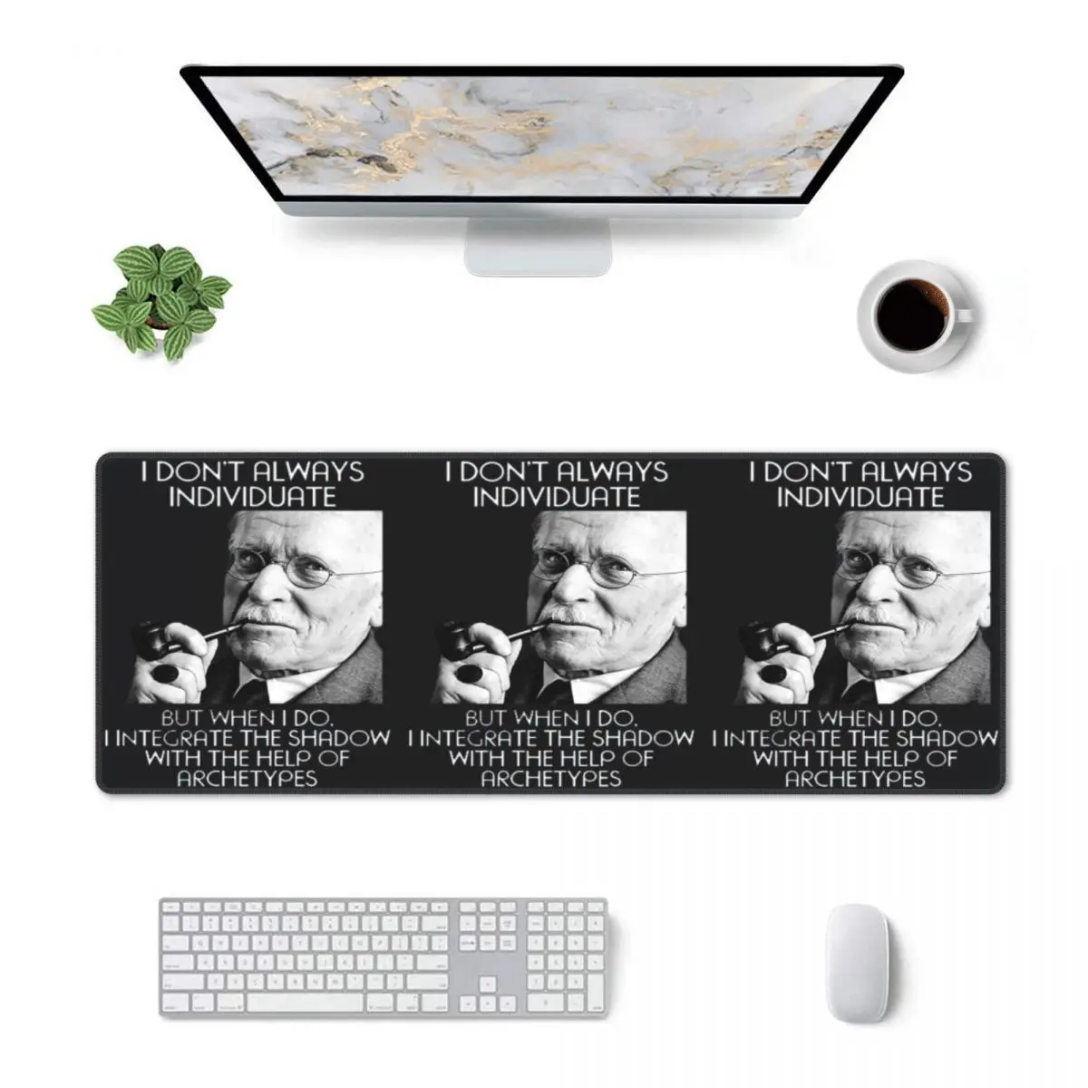 Large Mouse Pad Carl Jung - Individuate 2 Gamer PC Laptop Mats Keyboard Carpet Computer Gaming Office Accessories Desk Mat