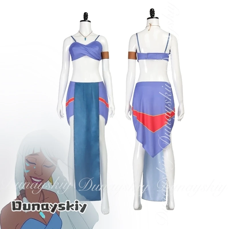 {حلم ZS} الأميرة كيدا تأثيري فانتازيا مثير البدلة قطعتين بيكيني المرأة فساتين ضئيلة هالوين الهذيان الزي تمويه فستان محكم التفصيل #3