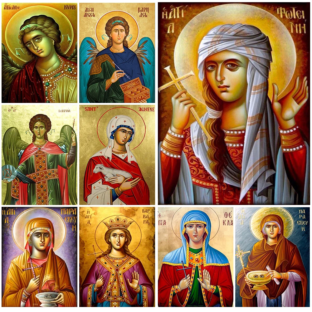 Toile d'art mural avec Religion, jésus, vierge marie, Christ, peinture, décoration de maison, images murales pour salon, affiche nordique sans cadre