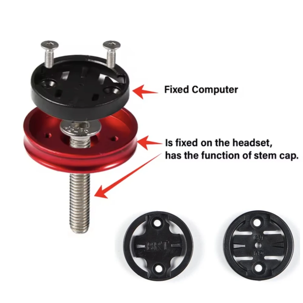 حامل كمبيوتر للدراجة باستخدام الحاسب الآلي لعداد السرعة Garmin Edge/Bryton/Wahoo، حامل دعامة للغطاء العلوي مناسب للدراجات الجبلية/الطرق، خفيف الوزن