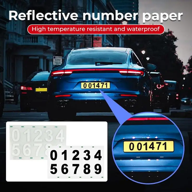 Reflective Adhesive Mailbox Number House Numbers Sticker Water Resistant Strong Adhesive Trash Cans Sticker For Signs Door