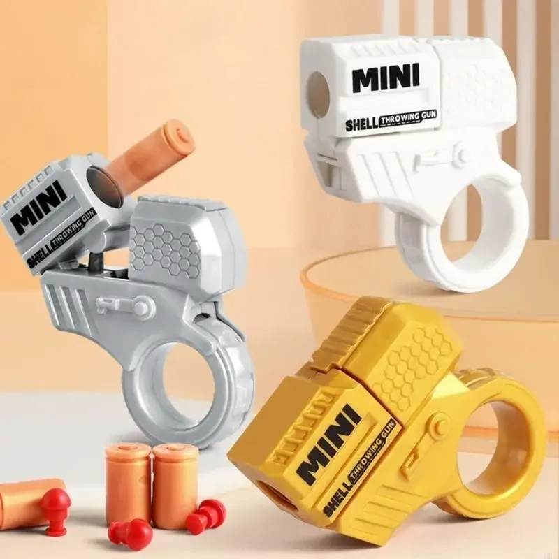 Mini Shell Pierścień do rzucania Pistolety zabawkowe Druk Marchew Pistolety zabawkowe Zabawna rozrywka Zabawka dla dorosłych