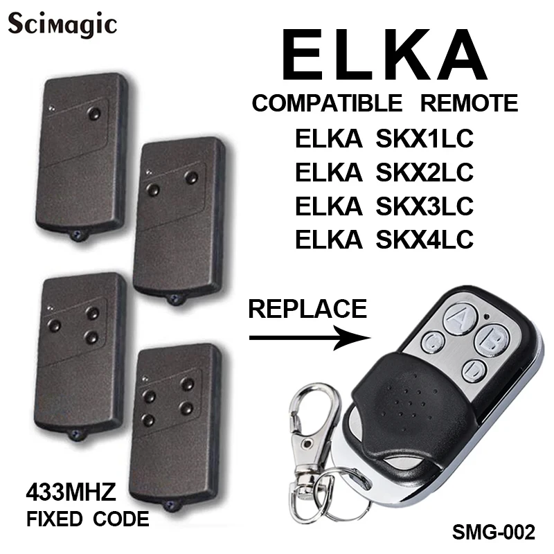 

ELKA SKX1LC SKX3LC SKX2LC SKX4LC Garage Door Remote Control Duplicator Universal 433.92MHz Fixed Code Copy for ELEK 1 2 3 4 key