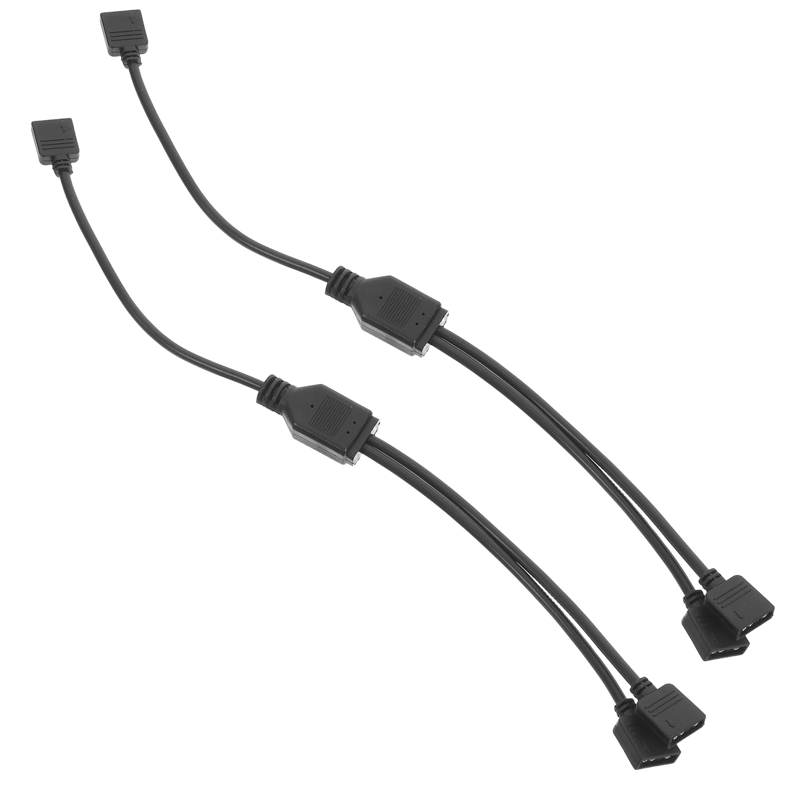 

2pcs Argb Splitter Cable 3Pin 1 To 2 Extension For Motherboard High Speed 5V Dual Connect Addressable Rgb Cable Pc Gaming Rig