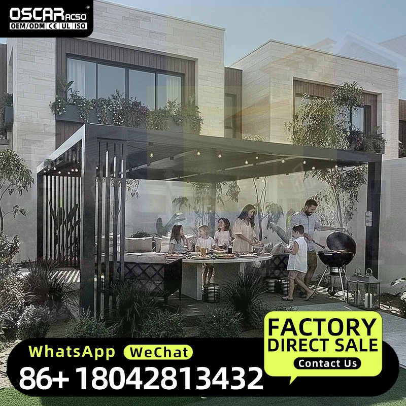 Best Selling ECO FRIENDLY Outdoor Waterproof Bioclimatic Louvered Cover for  Used in Gardens Patios Backyards Pergola
