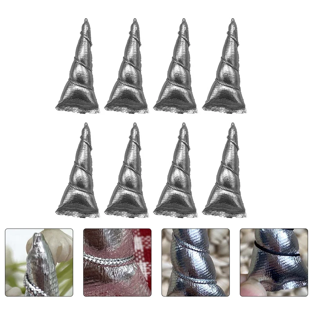 8Pcs Unicorn Horn DIY Accessory Set for Kids Headdress Clothes Decoration Stage Performance Halloween Christmas