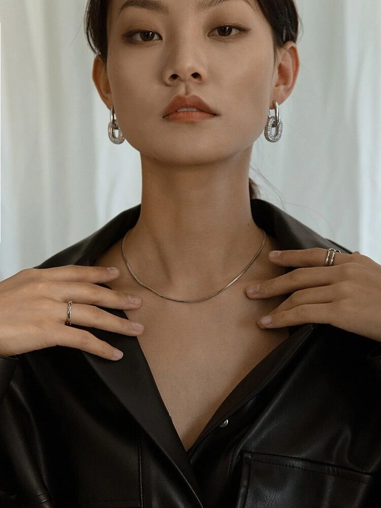 Brass Soft Snake Chain Choker Necklaces Punk Hiphop Designer Runway Rare Simply Gown Boho Top Japan Korean