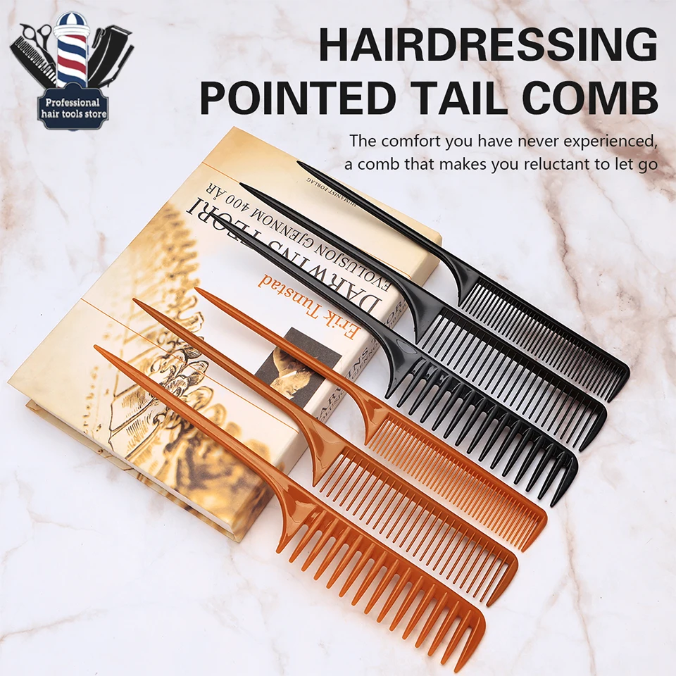 3pc Plastics Pointed  Hair Comb Professional Hairdressing Combs Hair Cutting Hair Brush Barber Combs Tools Salon Accessaries