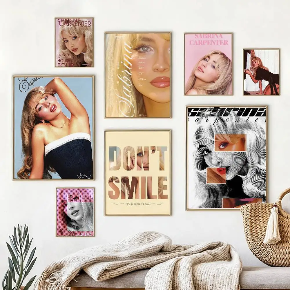 

Cute S-Sabrina C-CARPENTER Poster High Quality Dorm Living Room Aesthetic Wall Decoration Painting Stickers Gift