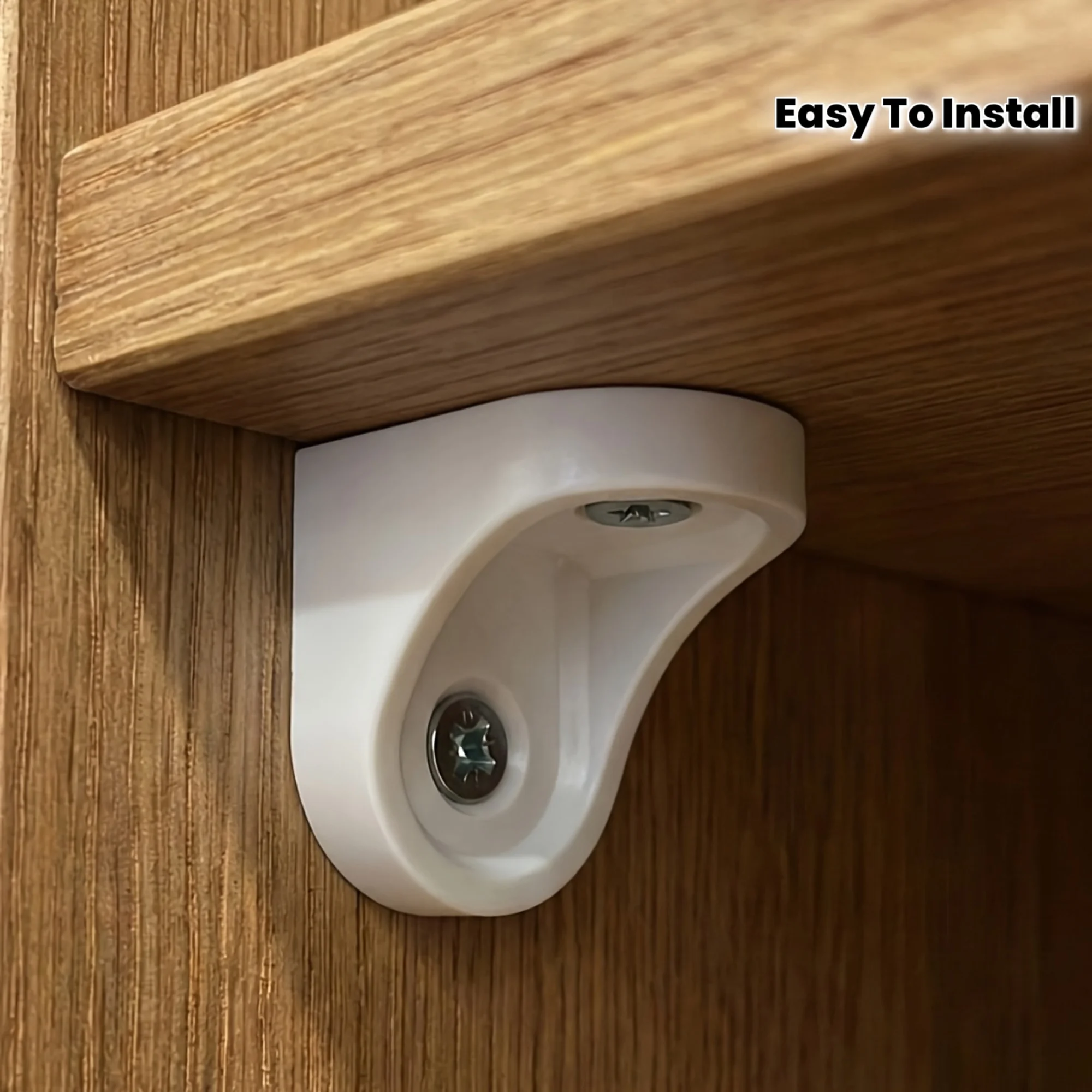 4Pcs White Plastic Shelf Support Brackets with Screws, Cabinet Wardrobe Bookcase Divider Holders Furniture Accessories