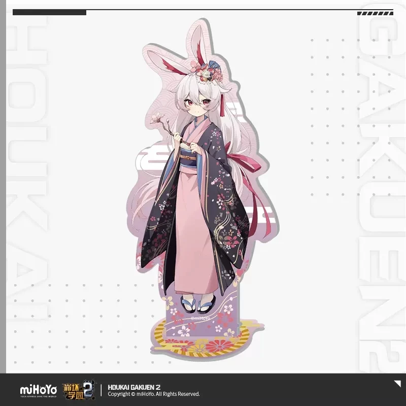 Anime Game HOUKAI GAKUEN 2 COSPLAY Theresa Bronya Mei Kiana Kimono Acrylic Stand-Up Sign Decoration