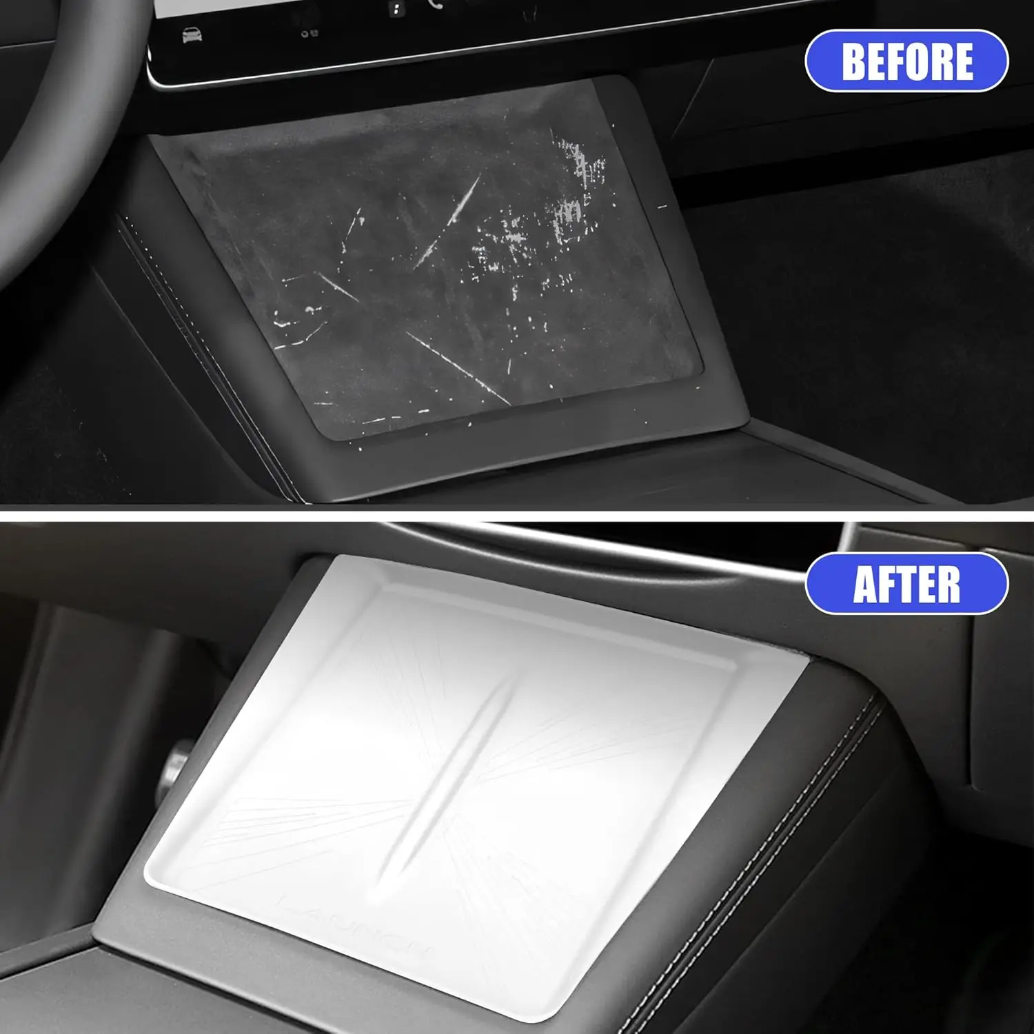 Siliconen mat middenconsole ontworpen voor Tesla Model Y Juniper Refresh, antislipontwerp voor Tesla Model Y-accessoires 2025 2026