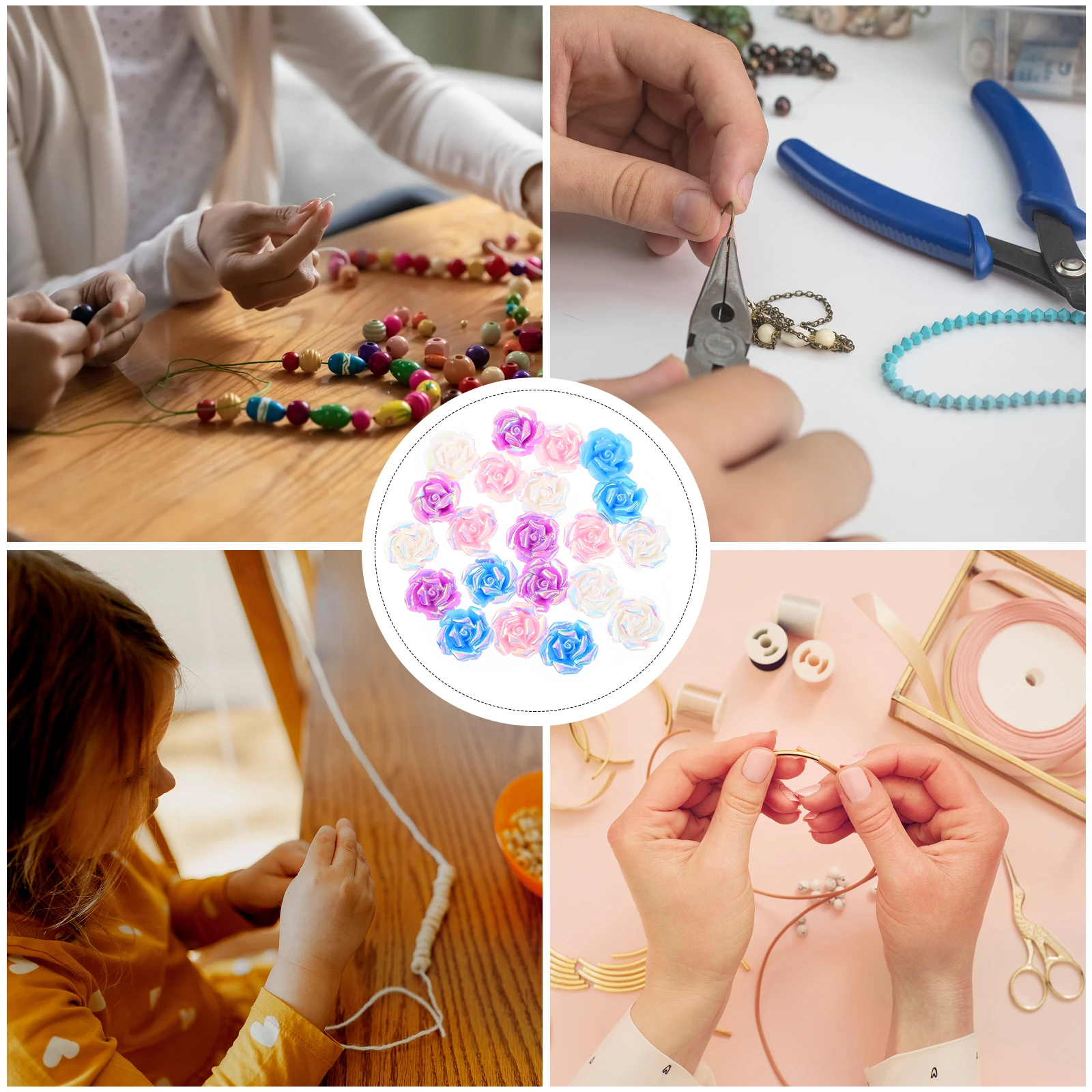 20 Stücke Telefon Fall Dekor Rose Blume Zubehör Mini Harz Handwerk für DIY Schmuck Machen Schreibwaren Boxen Fee Garten Dekor