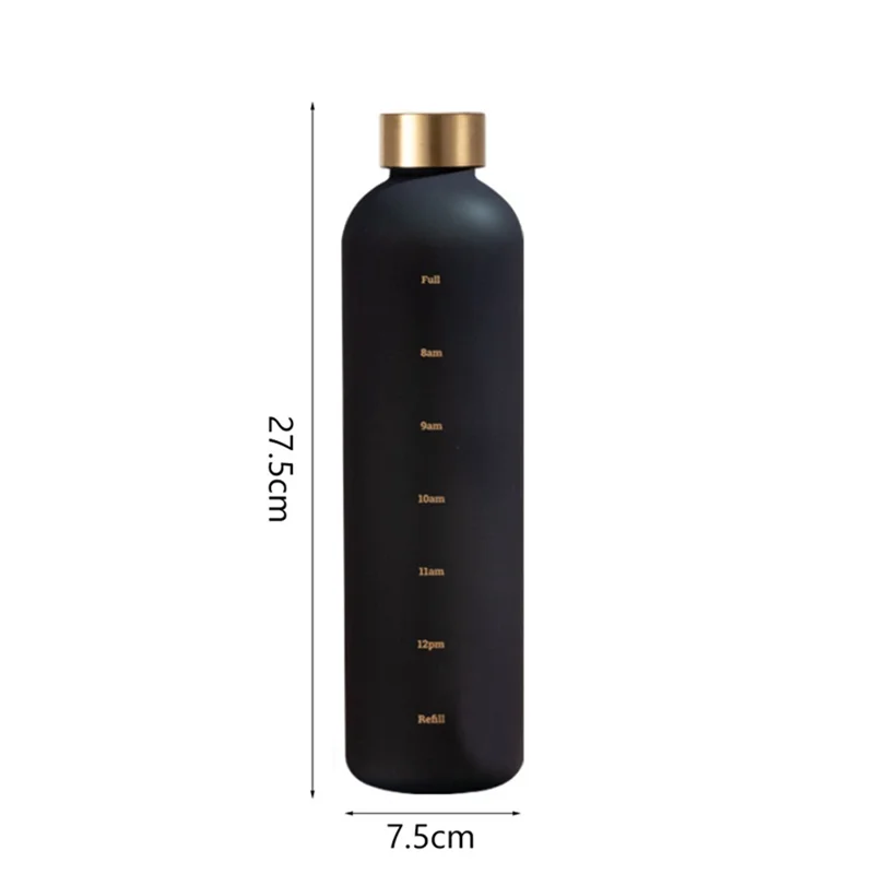 A59E-1L زجاجة ماء مع علامة الوقت 32 أوقية تحفيزية قابلة لإعادة الاستخدام اللياقة البدنية الرياضة مانعة للتسرب زجاجة بلاستيكية بلوري