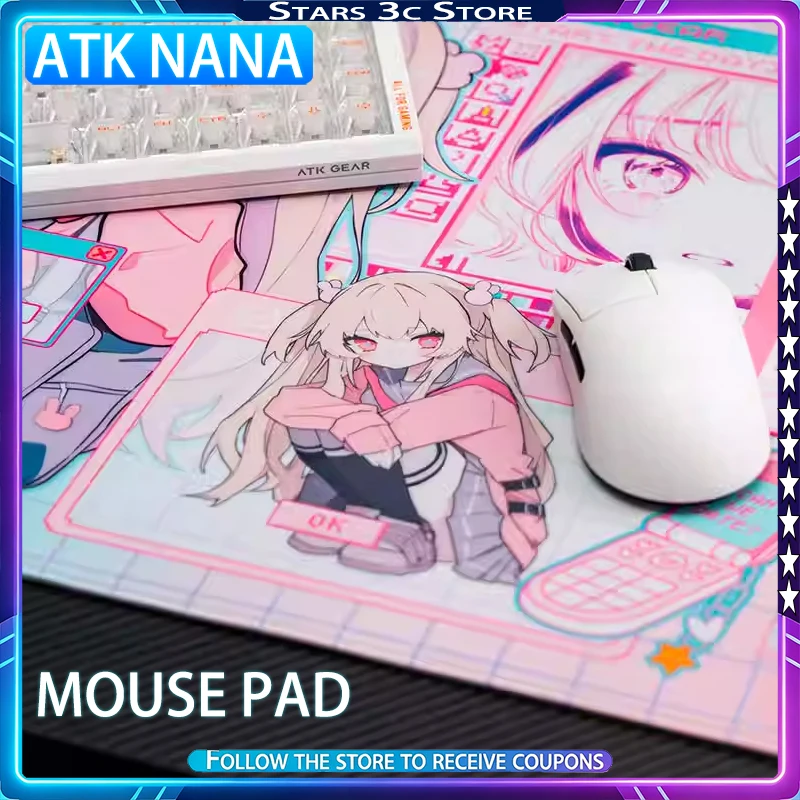 ATK Nana Anime Mouse Pad Ultra Fine Fiber Fabric Smooth and Precise Positioning Customized Gaming Mouse Pad