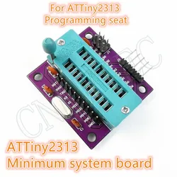 miniCore ATtiny2313/4313/A/V-10PU DIP20 Minimum Sistem Kartı ISP6 ve Seri Inteface ile Arduino Programlama Bloğunu Yapabilir