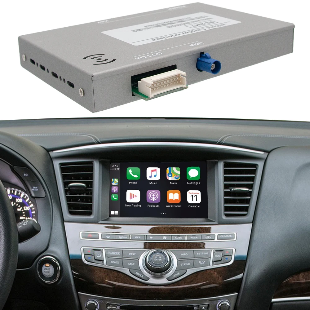 High qualityCar Wireless CarPlay Module for Infiniti Q50 QX50 QX60 7'' Screen CarPlay Android Auto Interface Box With Mirroring