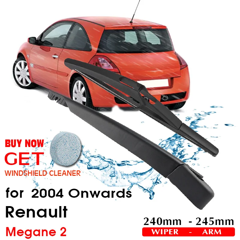 

BROSHOO Car Rear Wiper Blades Back Windscreen Wiper Arm For Renault Megane 2 (2004 Onwards) 240mm,Windshield Auto Accessories