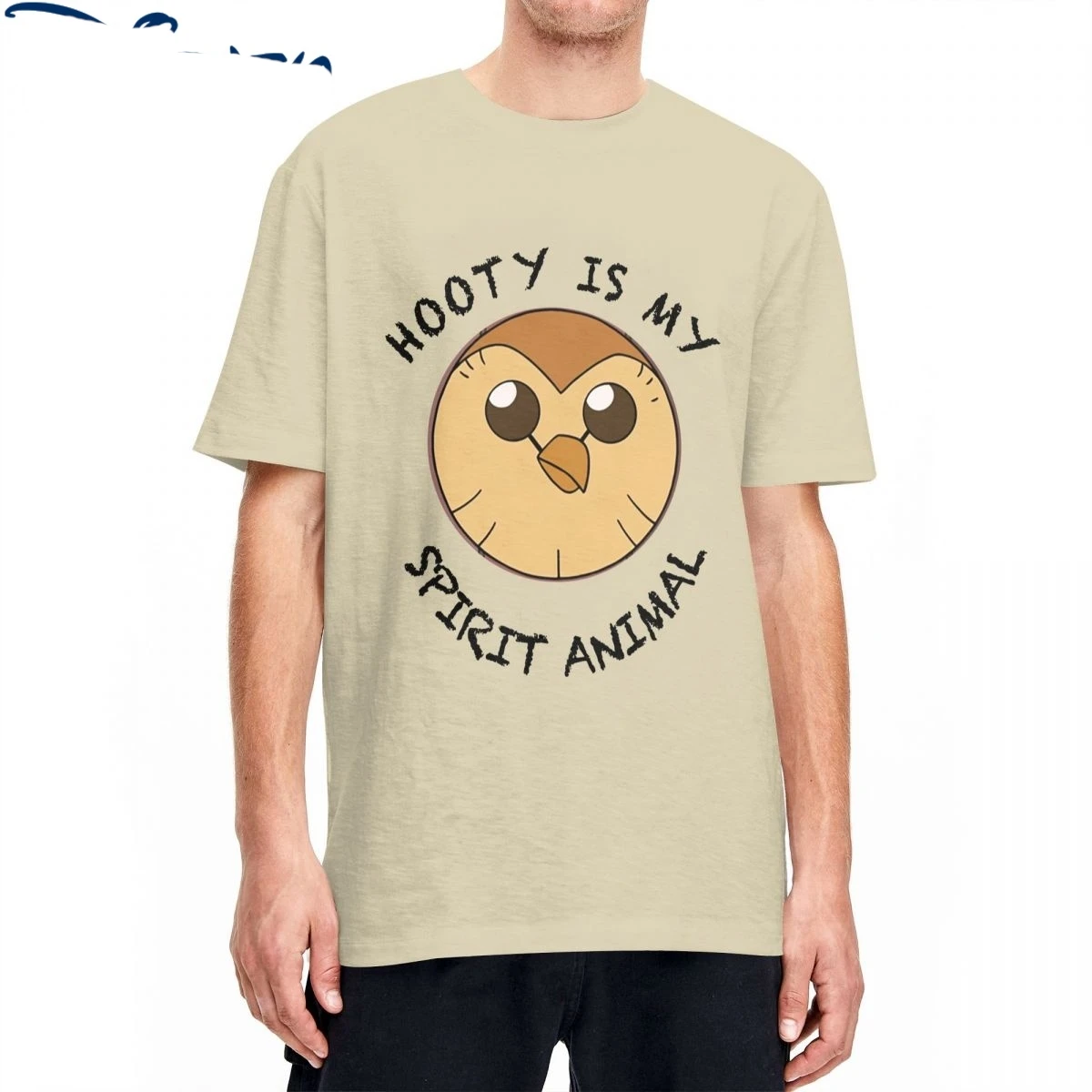 Men Women T-Shirts The Owl House Hooty Is My Spirit Animal Pure Cotton Tee Shirt Short Sleeve T Shirts Round Neck Clothes