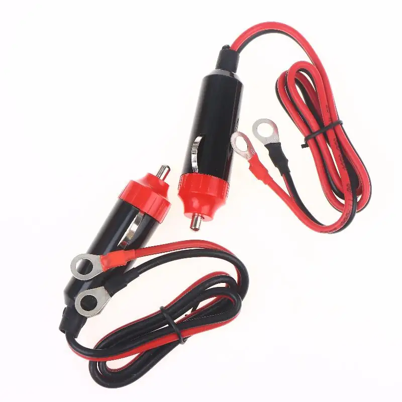 (BF06)Car Power Supply Inverter Wire 50cm Car Cigarette Lighter Plug Cable Socket With Battery Eyelet Terminal Connector