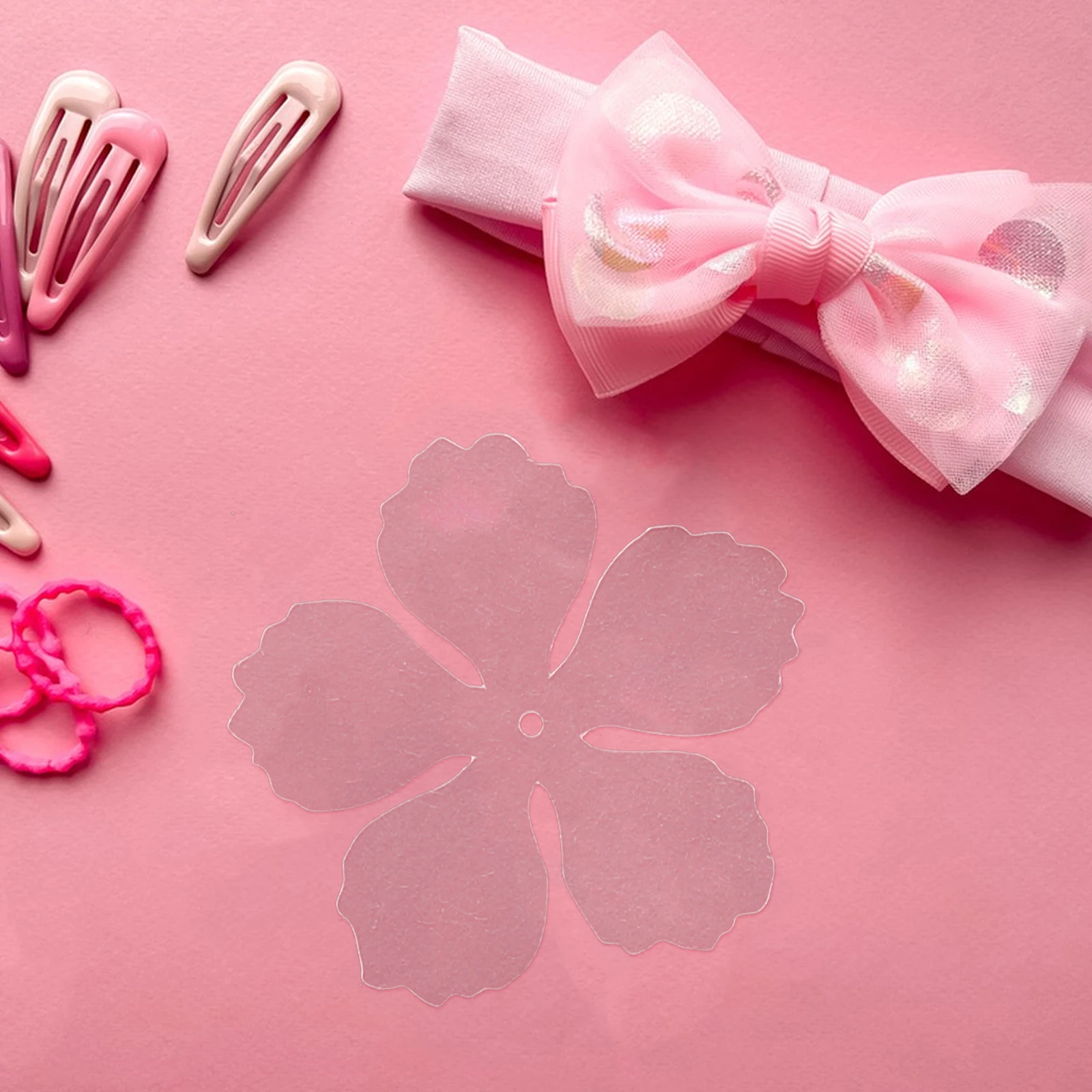 

2pcs Pre-Cut Floral Design For Diy Jewelry Hair Accessories Crafts Keychain Pendant Transparent Shrink Film Spring