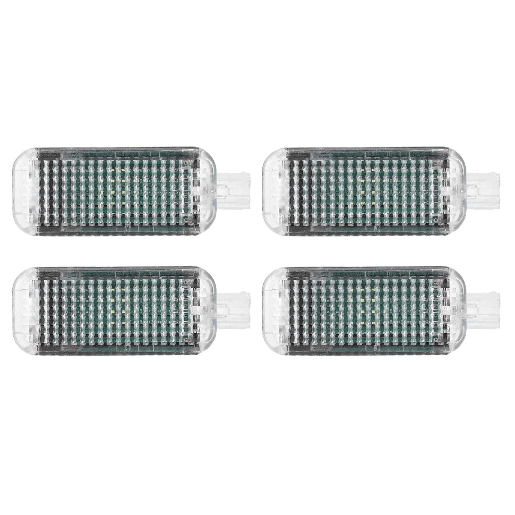 ไฟเก๋งไฟที่วางเท้า LED 4ชิ้นพร้อมสายรัดสายไฟเหมาะสำหรับ A4 A3 Audi 4E0947415A A5 A6 A7 A8 Q7 Q5 Q3