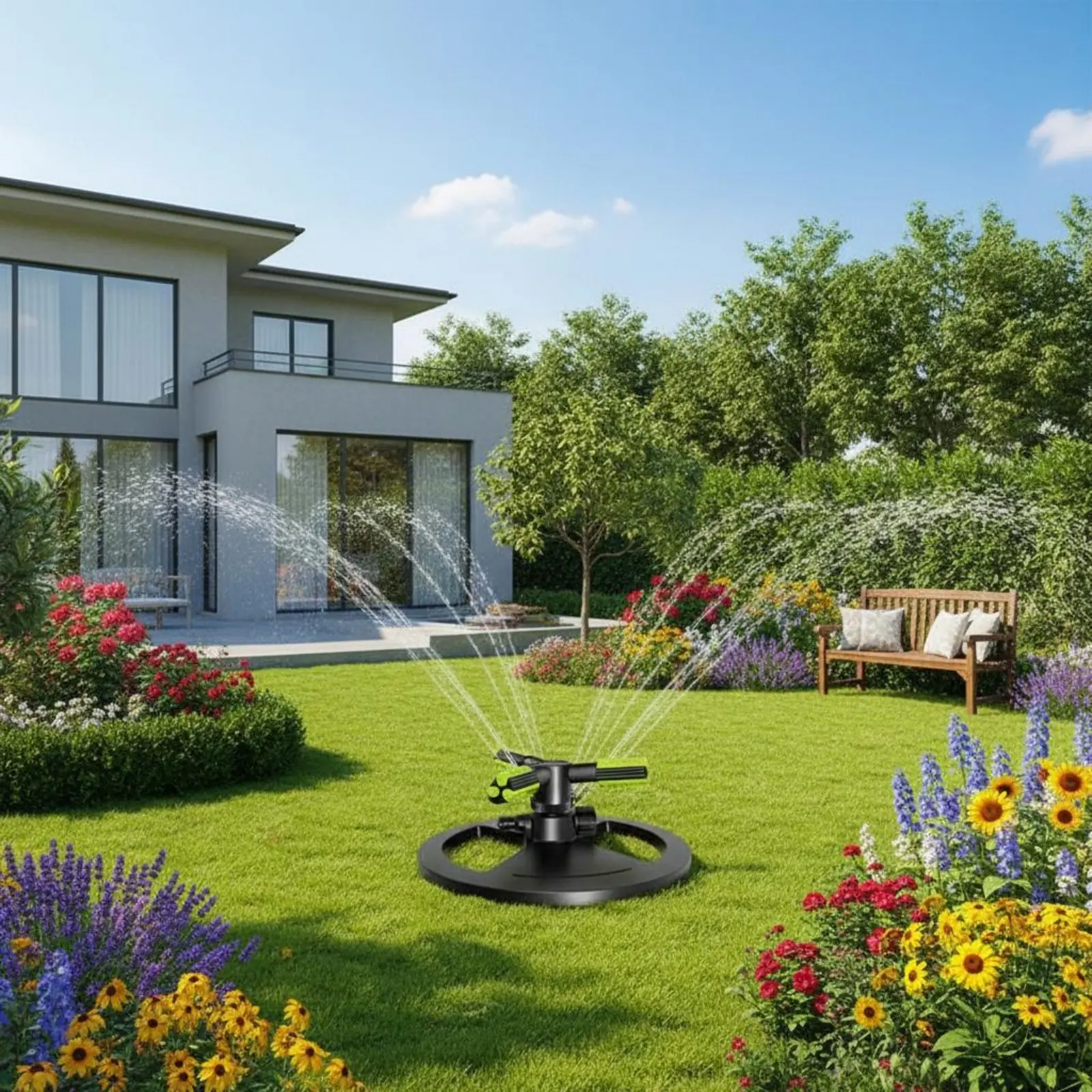 

360 Degree Rotating Sprinkler Wide Coverage 360 Degree Lawn Sprinkler