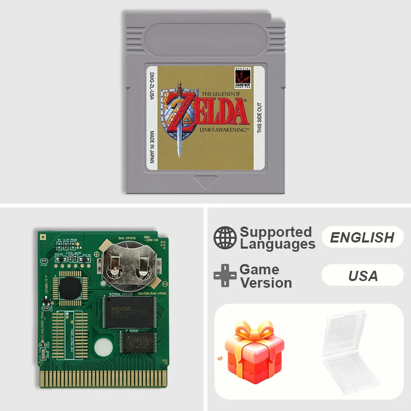 Batterie-Sparende Spielkassette Videospielkonsole Karte Zelda-Serie Links Awakening Oracle of Ages Seasons Hochwertig für GBC