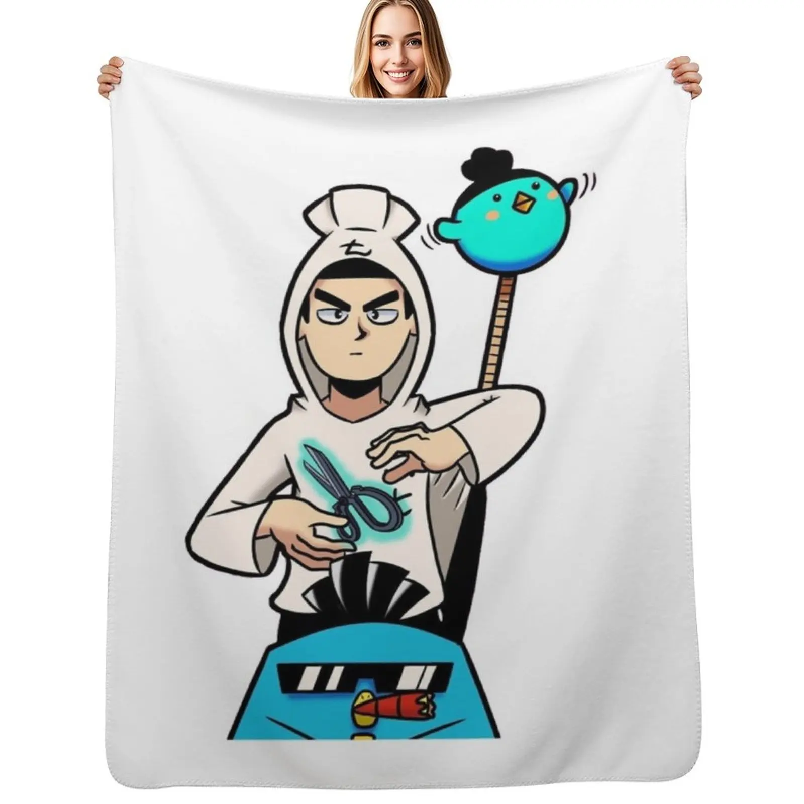 

scissor seven Throw Blanket Soft Breathable Blanket for Night Sleeping