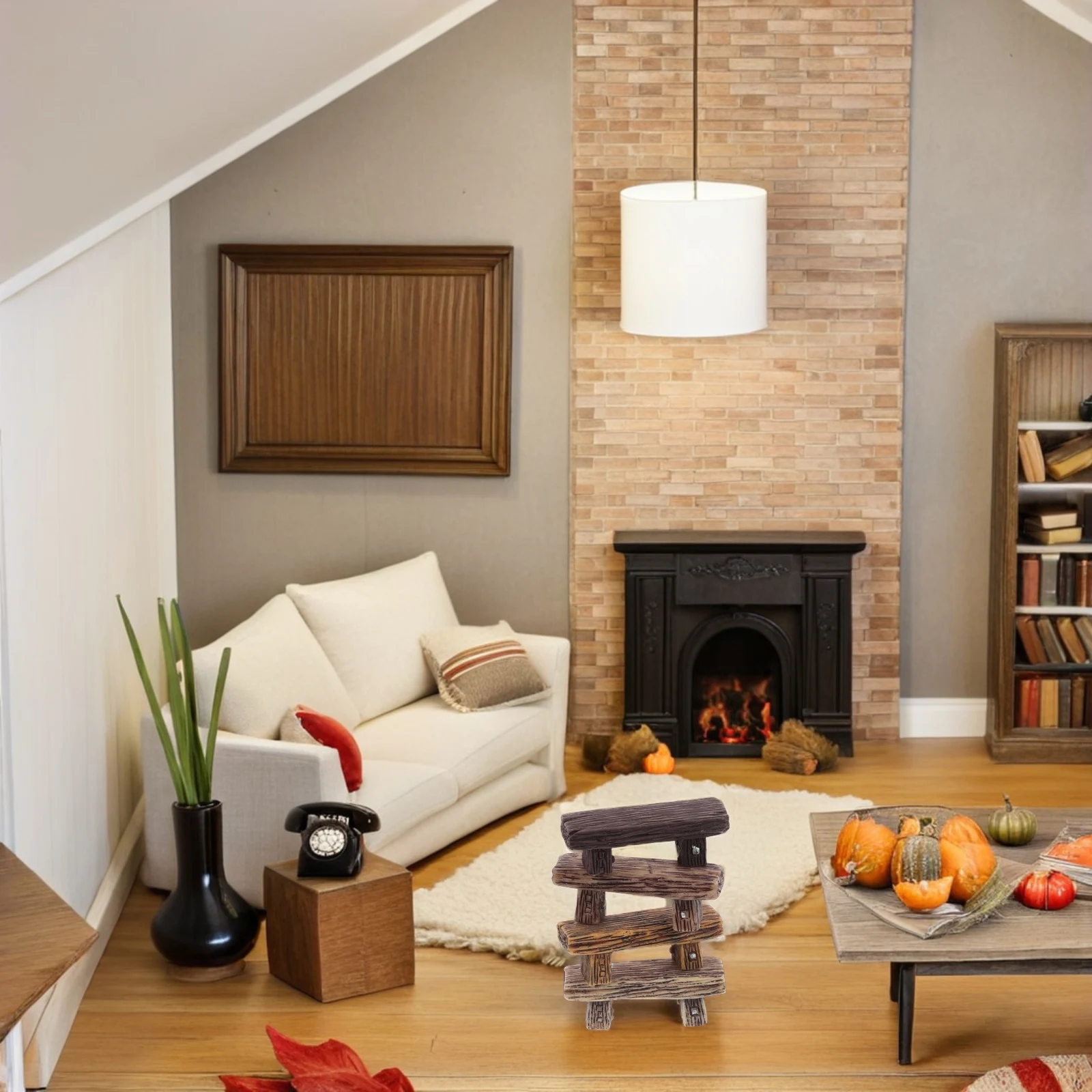 البراز الحلي البسيطة الراتنج البراز دمية الملحقات التماثيل Diy مقعد ديكور المشهد حديقة خمر