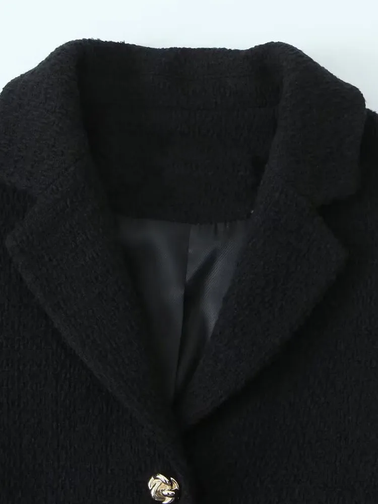 بدلة نسائية ربيعية جديدة موديل 2025 بتصميم كسول سترة أنيقة الصدر تناسب كل مباراة بأكمام طويلة ملابس خارجية Mujer