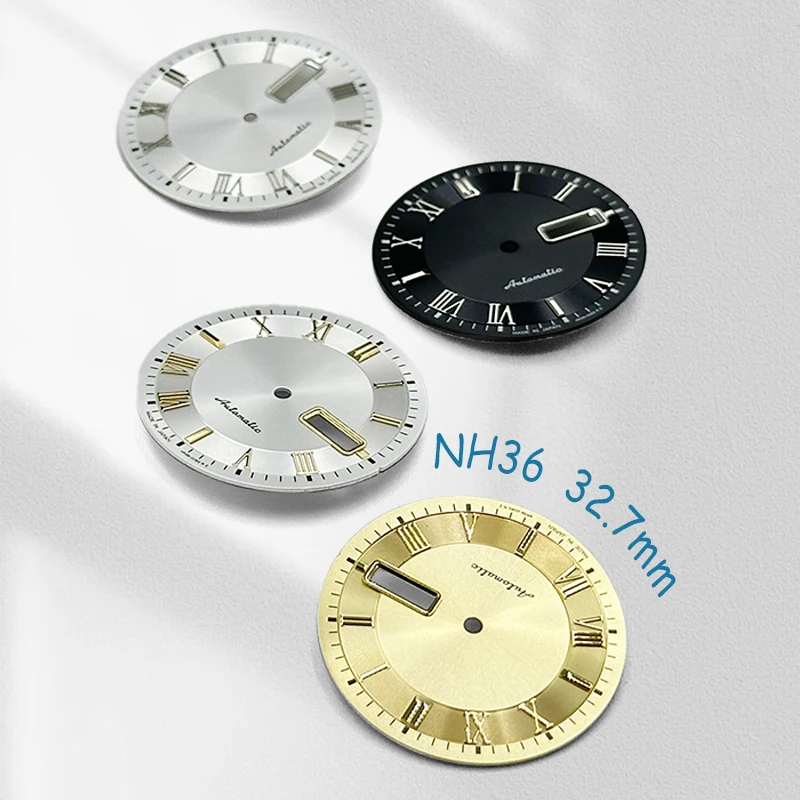 

Mod 32.7mm Dial Custom Logo NH36 Watch Dial Fits Japanese Movement Watch Repair Accessories Parts