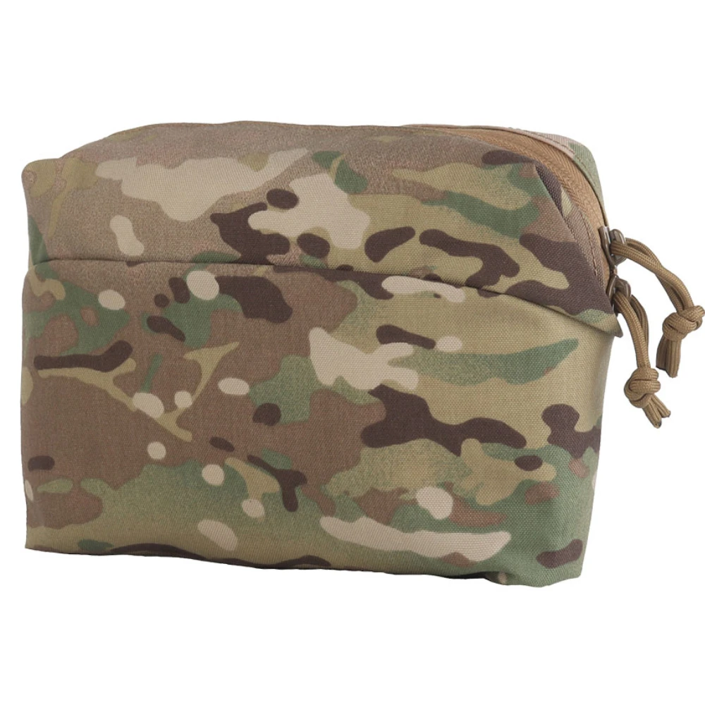 Wosport MOLLE Tactical Pouch Cordura Organizer with Inner Zipper Pocket Dual Zipper and Paracord Pulls for Airsoft Outdoor