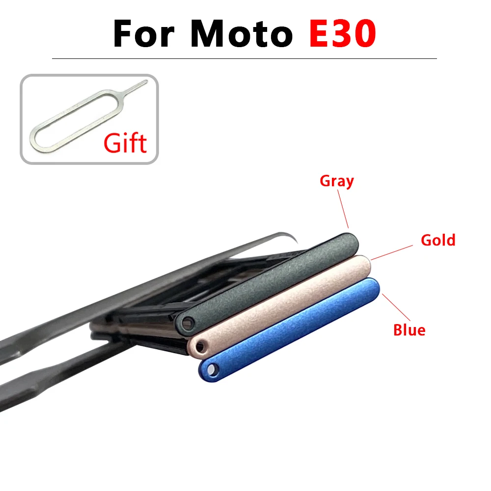 50Pcs,NEW SIM Card Tray chip slot drawer Holder Adapter Socket For Moto E32 E7 Plus E7i Power E6S E6 Play E6i Edge 30 Pro Neo