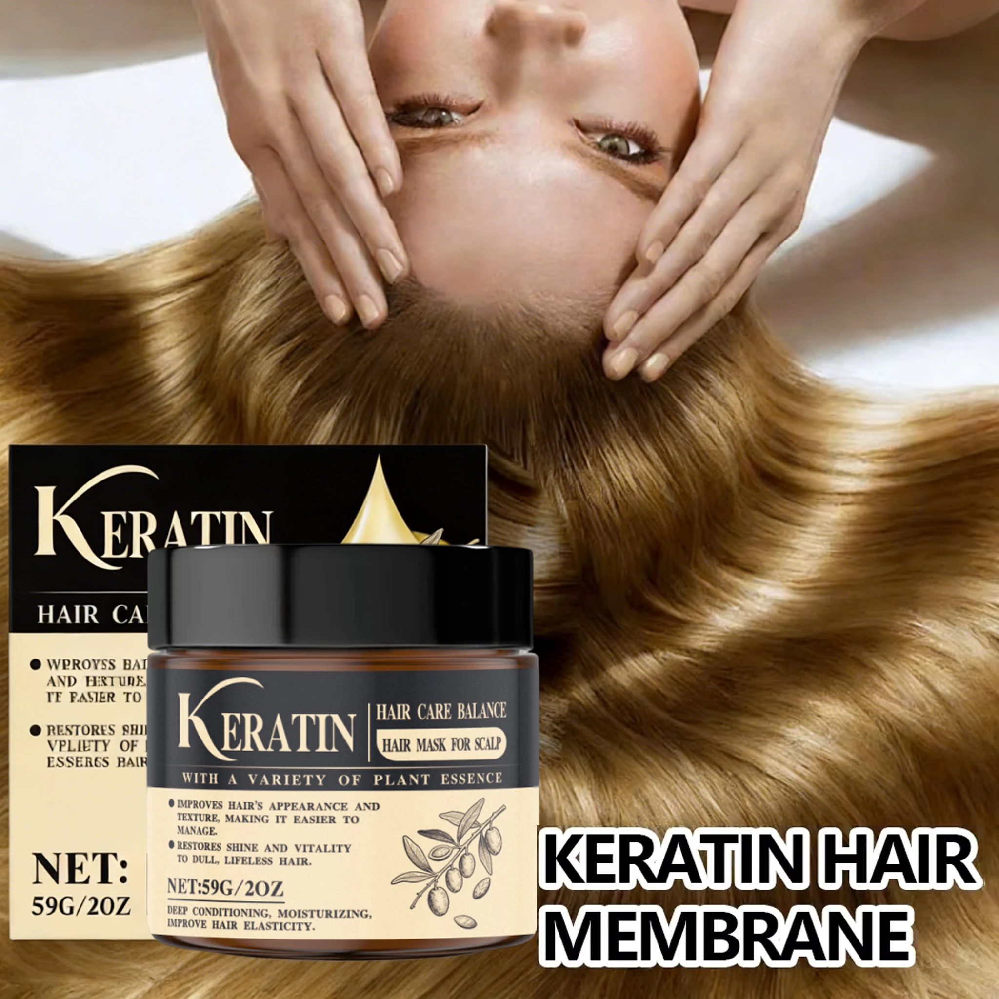 Magic Keratin Hair Mask For Damage Frizzy Split Instant Moisturizing Treatment Smoothing Shiny Soften Hair Care Conditioner