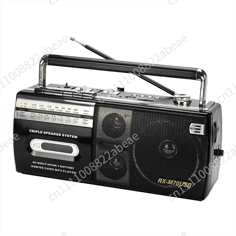 RX-M70USB Portable Vintage Retro USB AM/FM/SW Multiband Radio Stereo Wireless Bluetooth Boombox Mp3 Audio Cassette Tape Player R