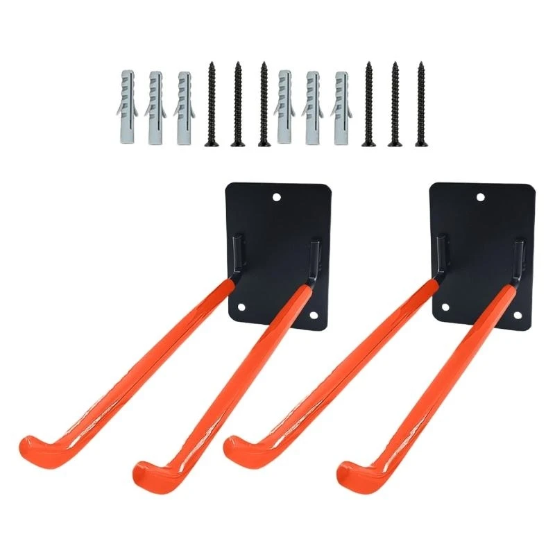 

2PCS Double Hook Wall Utility Hangers Heavy Duty Iron for Garage Storage Organization Hooks