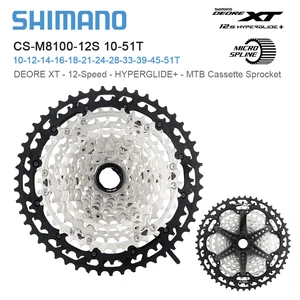 Shimano SLX XT Deore M7100 M7100 M6100 12-speed Cassette Micro Spline K7 12V 10-51T Steering Wheel MTB Steering wheel 12 s ms bicycle turnstile 10 Main Sales Cassette 12V Microspline - №9