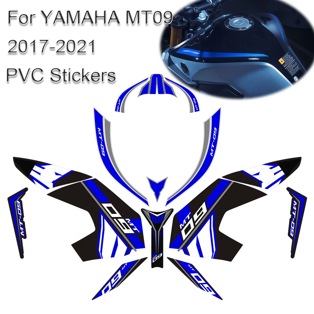 

Tank Pad Gas Fuel Oil Kit Fairing Stickers Motorcycle Knee Decal Fender Windshield Protector For Yamaha MT09 MT 09 FZ SP