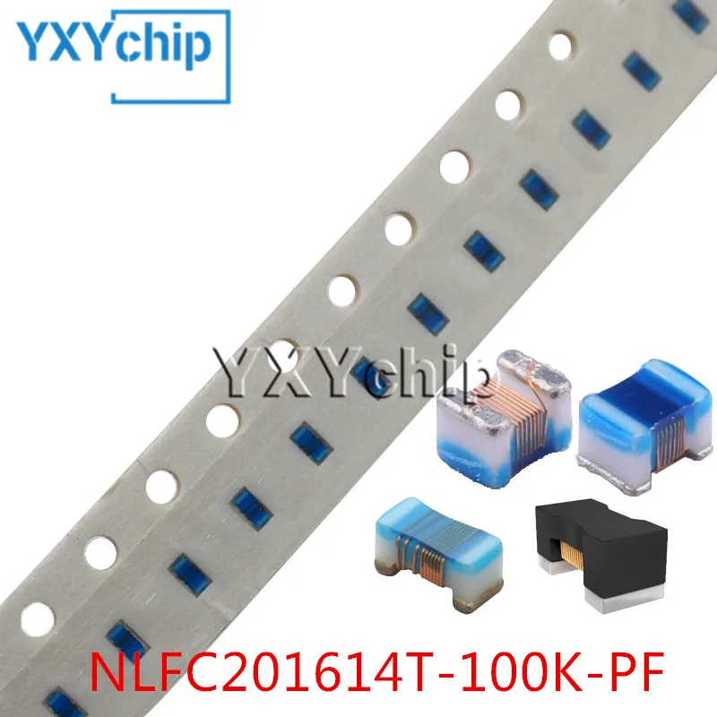 20pcs 0806 10uh 0.12a 2016 Smd Magnetic Shield Type Wirewound Inductor Nlfc201614t-100k-pf Low Esr New Original