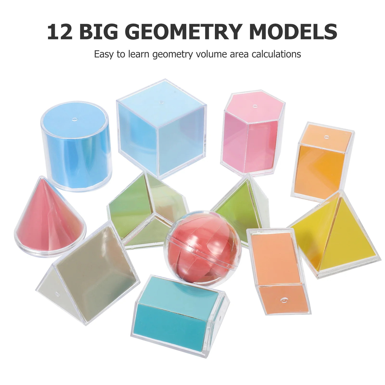 Geometry Demonstration Model Manipulative Geometric Solids Puzzle Paper Counting Blocks Math Manipulatives