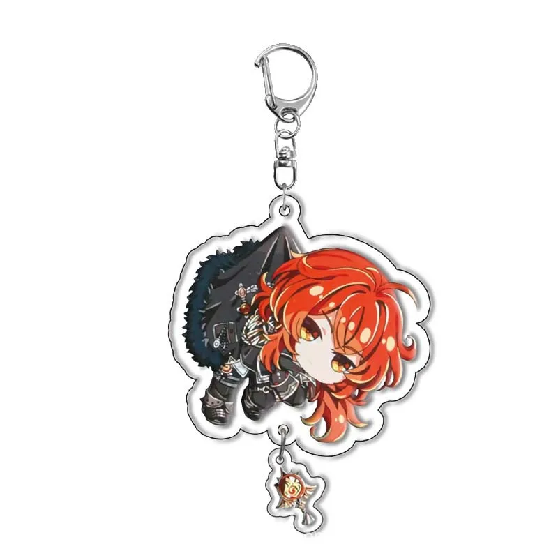 Anime Schlüsselanhänger Genshin Impact Raiden Shogun Yae Miko Nahida Cartoon Acryl Tasche Schlüsselanhänger Anhänger Zubehör – Detail 4