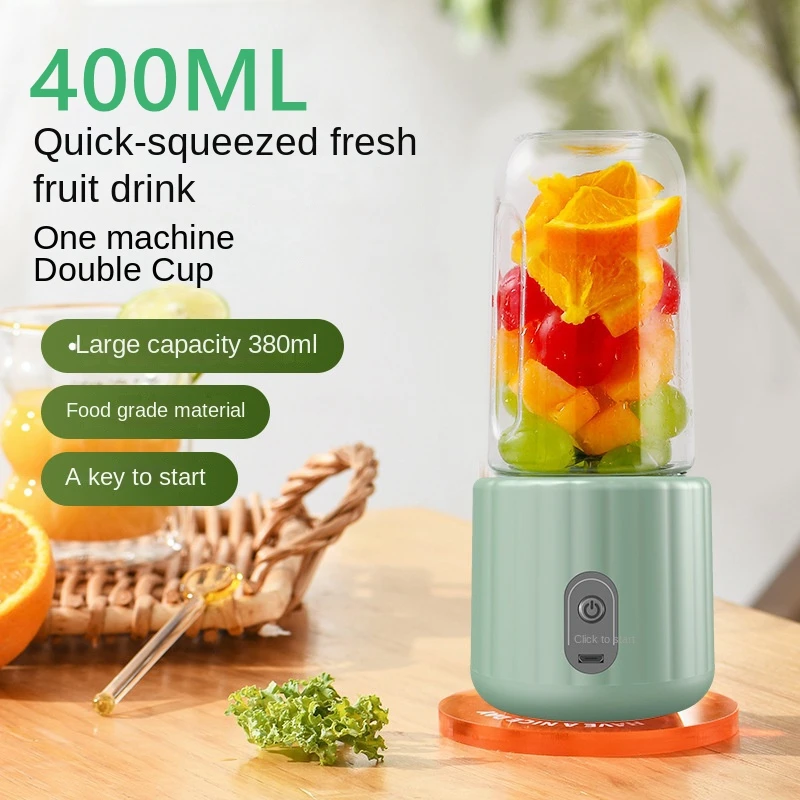 6 Blades USB Portable Juicer Maker, Juicer Fruit Juice CupAutomatic Small Electric Juicer Smoothie Blender lce CrushCup