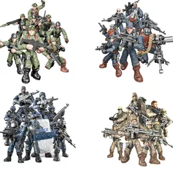 World War Army Military Soldiers SAWT Soldiers Special Force DIY Model Building Blocks Bricks Children'S Toys
