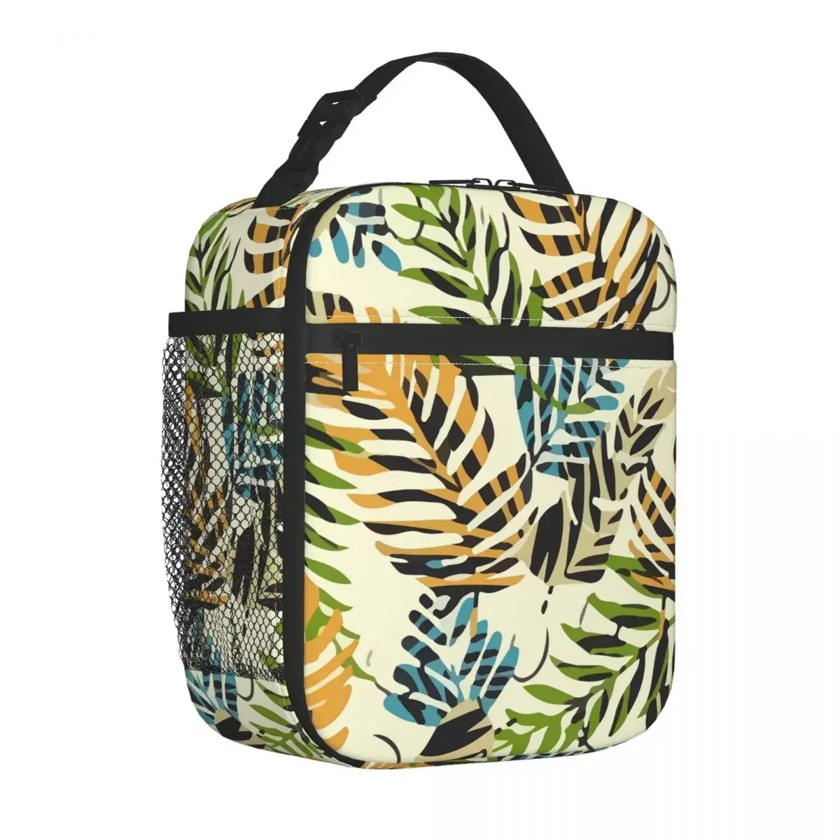 

Tropical Plant Lunch Bag Leaves Print Picnic Lunch Box For Child Funny Designer Thermal Lunch Bags Oxford Convenient Cooler Bag