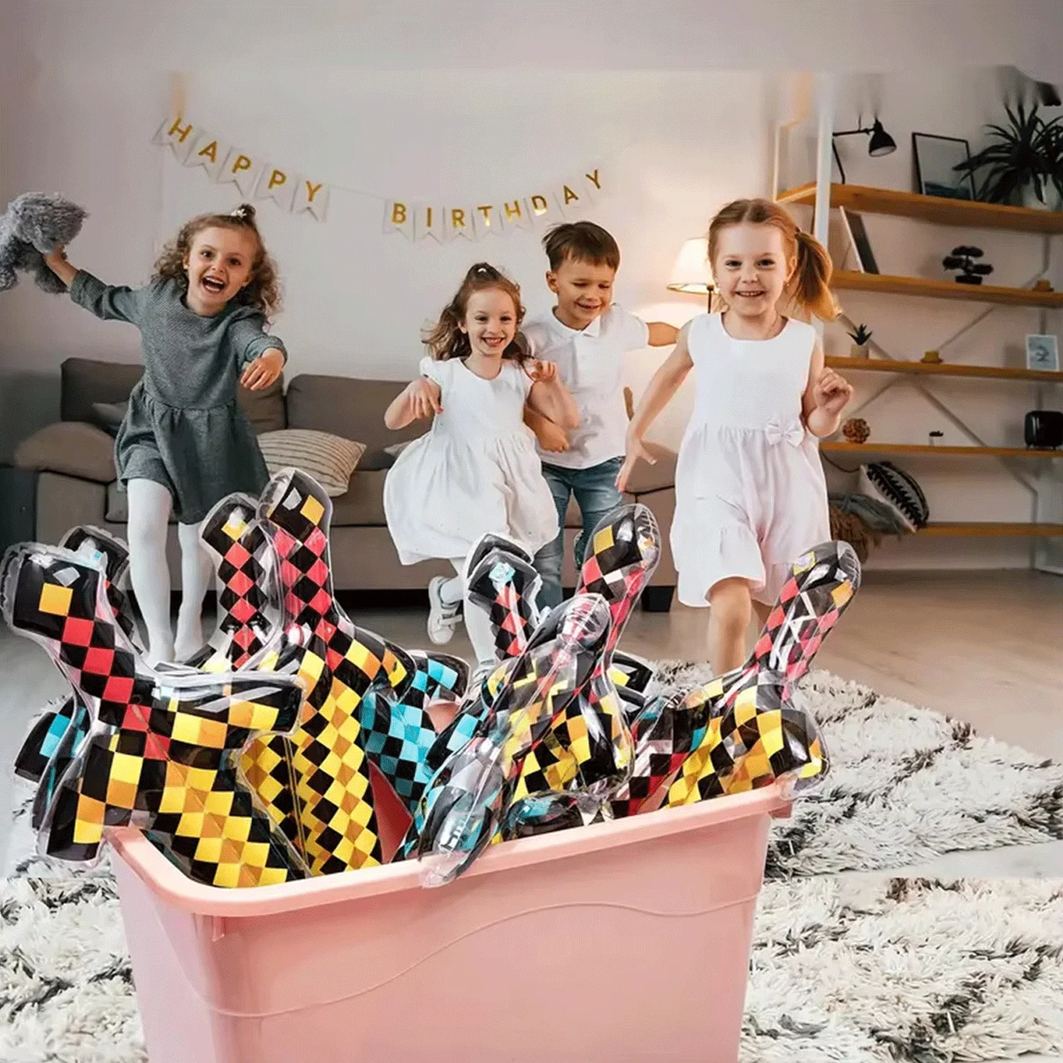 Pixel Style Inflatable Gemstone&Gold Sword Kids Parent-Child Interactive Toys Safe Children's Gifts Outdoor Indoor Play Supplies