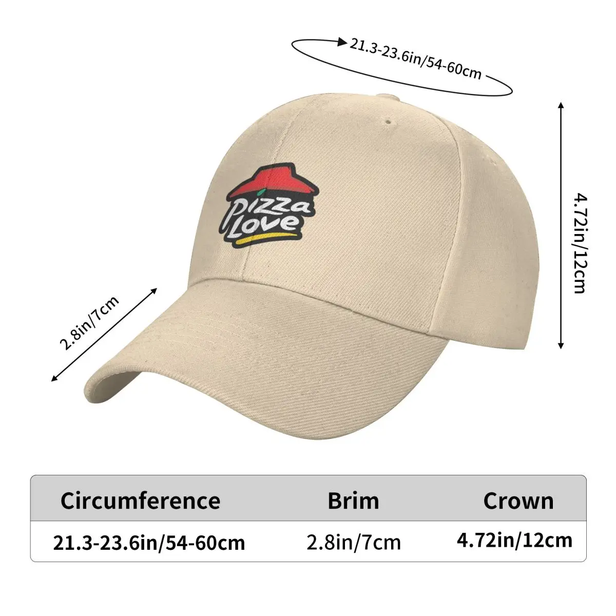 Pizza Love Pizza Hut Funny Parody Cap Fashion Casual Baseball Caps Adjustable Hat Hip Hop Summer Unisex Baseball Hats